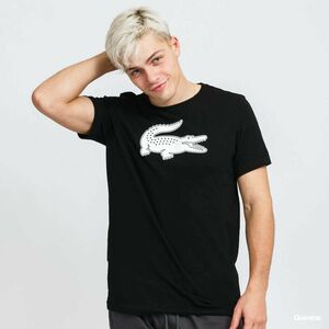 Tricou LACOSTE Print Crocodile Tee Black imagine