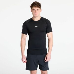 Tricou Nike Pro Men's Dri-FIT Tight Short-Sleeve Fitness Top Black/ White imagine