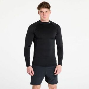 Tank top Nike Pro Men's Dri-FIT Fitness Mock-Neck Long-Sleeve Top Black/ White imagine