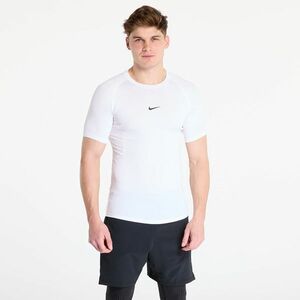 Tricou Nike Pro Men's Dri-FIT Tight Short-Sleeve Fitness Top White/ Black imagine