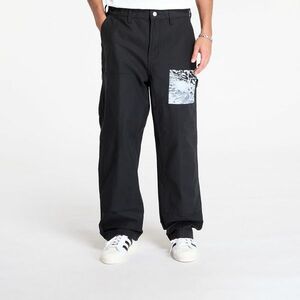 Pantaloni OBEY Big Timer Printed Carpenter Pant Black imagine