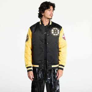 Bomber Mitchell & Ness NHL Primetime Heavyweight Satin Jacket Current Logo Bruins Black imagine