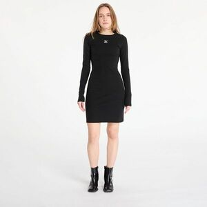 adidas Essentials Rib Long Sleeve Dress Black imagine