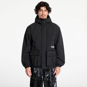 Jacheta PLEASURES Run Hooded Jacket Black imagine