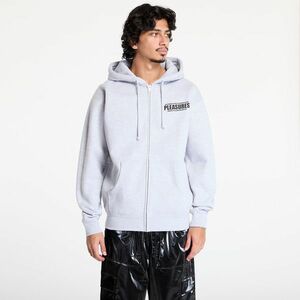 Hanorac PLEASURES Staff Zip Hoodie Heather Grey imagine