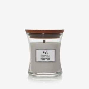 WoodWick Small Hourglass Candle - Lavender & Cedar imagine