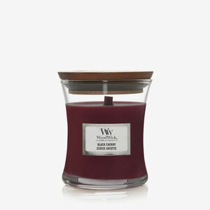 WoodWick Small Hourglass Candle - Black Cherry imagine