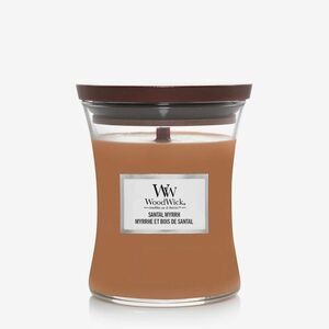 WoodWick Medium Hourglass Candle - Santal Myrrh imagine