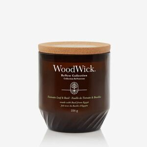 WoodWick Medium ReNew Candle - Tomato Leaf & Basil imagine