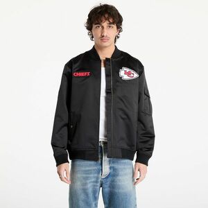 Jacheta Mitchell & Ness NFL Team Leader Satin Vintage Logo Chiefs Bomber Black imagine