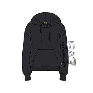 Hanorac EA7 U EMBROIDERY HOODIE RN COFT imagine