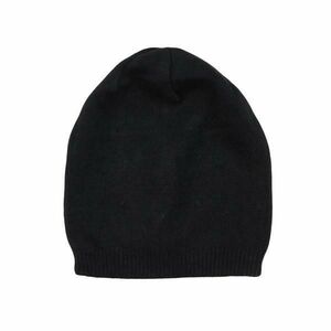 Caciula Beanie Neagra din Tricot Subtire de Casmir imagine