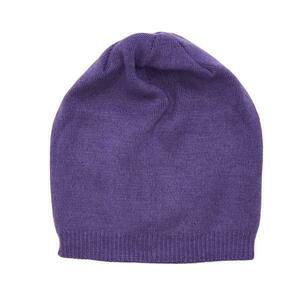 Caciula Beanie Mov din Tricot Subtire de Casmir imagine