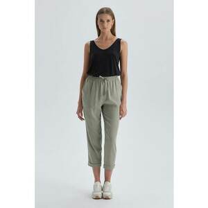 Pantaloni crop cu talie inalta imagine