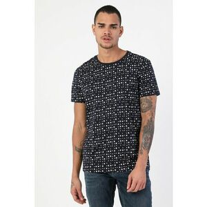 Tricou regular fit cu model geometric imagine