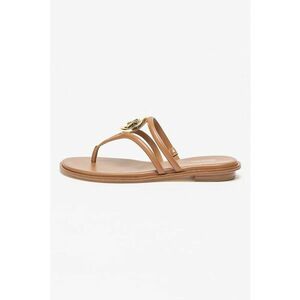 Papuci flip-flop din piele cu logo metalic Hampton imagine