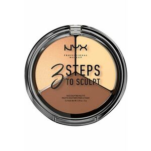 Paleta Iluminare si conturare NYX PM 3 Steps to Sculpt - 15 g imagine