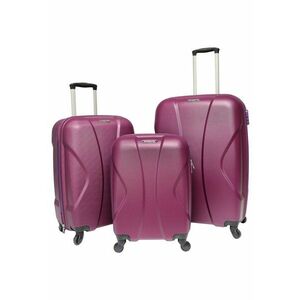 Set 3 trolere BIGGER - ABS - marime S+M+L - culoare light burgundy imagine