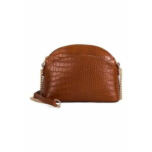 Geanta crossbody de piele cu aspect de piele de crocodil imagine