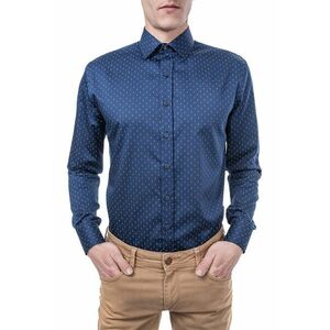 Camasa slim fit cu model geometric imagine