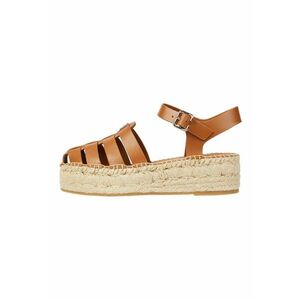 Sandale wedge de piele imagine