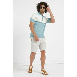 Tricou polo cu model colorblock imagine