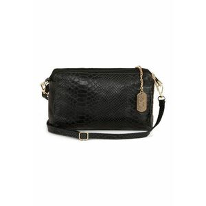 Geanta crossbody de piele cu aspect de piele de crocodil imagine