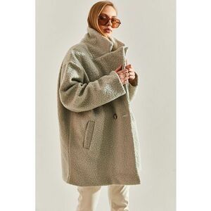 Palton supradimensionat de blana shearling sintetica imagine