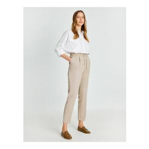 Pantaloni crop din amestec de modal imagine