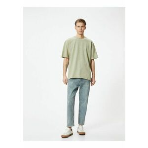 Blugi relaxed fit cu aspect decolorat Steve imagine