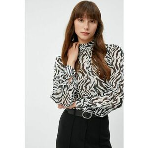 Bluza semitransparenta cu animal print imagine