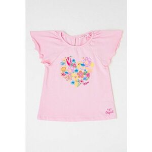 Tricou din amestec de bumbac cu model floral imagine