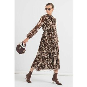 Rochie midi cu pliuri si animal print imagine