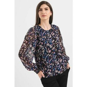 Bluza acu model floral si decolteu rotund Vifalia imagine