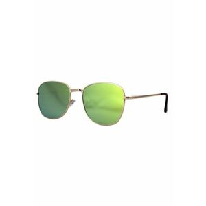 Ochelari de soare Aviator Oglinda Verde deschis cu reflexii - Auriu imagine