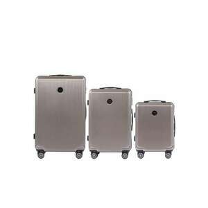 Set Trolere Policarbonat 4 Roti Duble Cifru TSA PC 565 - 3 Piese Bronze imagine