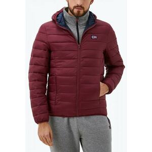 Jacheta barbati cu gluga si 2 buzunare exterioare bordeaux imagine