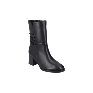 Botine casual - dama - D0V71-01 negru - piele naturala - cu toc imagine