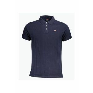 Tricou polo barbati cu logo - din bumbac - Bleumarin inchis imagine