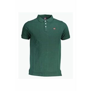 Tricou polo barbati cu logo - din bumbac - Verde inchis imagine