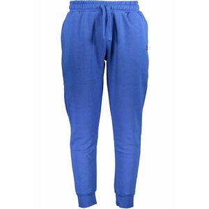 Pantaloni sport barbati cu bata elastica si logo albastru 47936 imagine