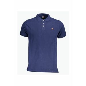 Tricou polo - barbati cu logo - din bumbac - Bleumarin imagine