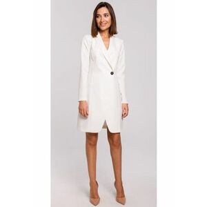 Rochie blazer - Poliester - Alb imagine