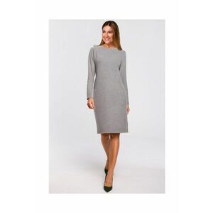 Rochie pulover - Bumbac/Elastan - Gri imagine