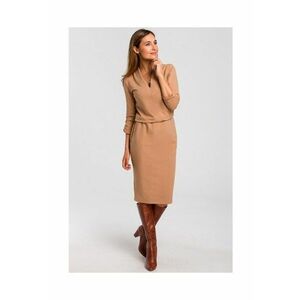 Rochie tricotata cu decolteu - cappuccino - XXL imagine