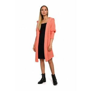 Cardigan cu gluga . Acril. Poliamida. Corai. Marime universala imagine