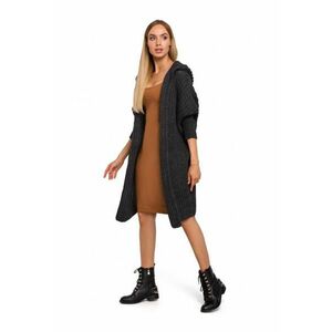 Cardigan cu gluga . Acril. Poliamida. Gri. Marime universala imagine