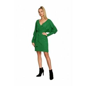 Rochie pulover Cu decolteu in V - Acril - Lana - Verde imagine