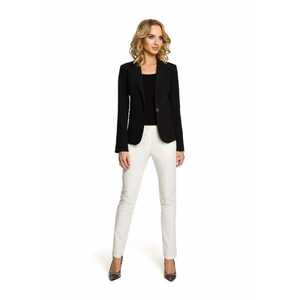 Blazer elegant Cu nasture - Poliester - Viscoza - Negru imagine