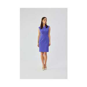 Rochie cu decolteu fin suprapus - violet - imagine